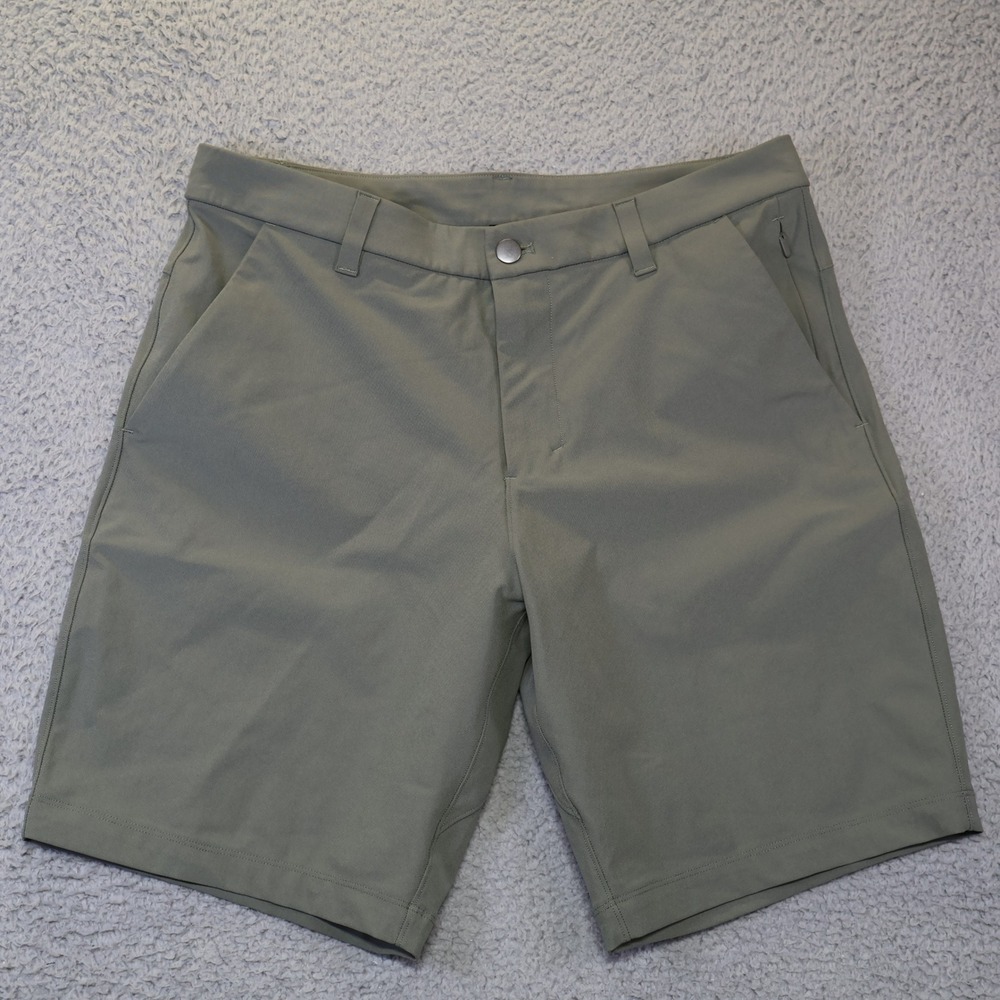 Lululemon Commission Golf Shorts Mens 31 Sage Green Performance Pockets 2416
